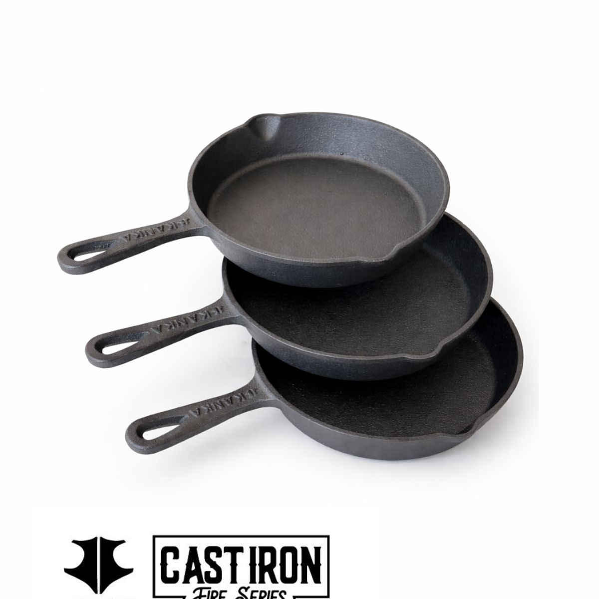 KANKA - KANKA - Set 3 Mini Sartenes 6" - Hierro Fundido