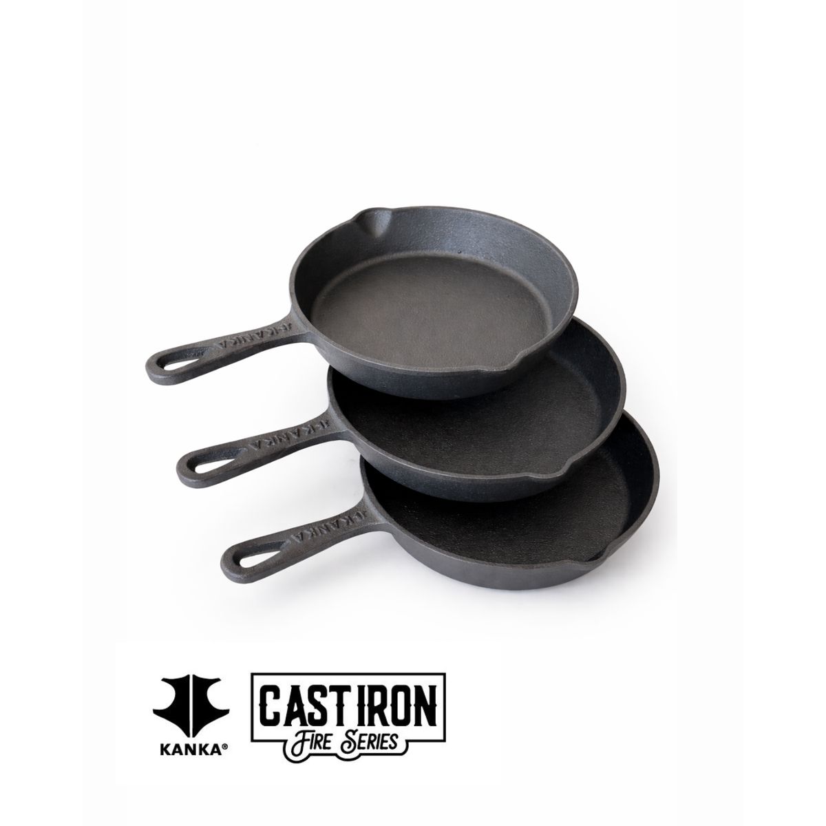 KANKA - KANKA - Set 3 Mini Sartenes 6" - Hierro Fundido