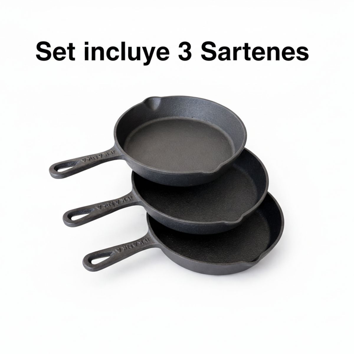 KANKA - KANKA - Set 3 Mini Sartenes 6" - Hierro Fundido