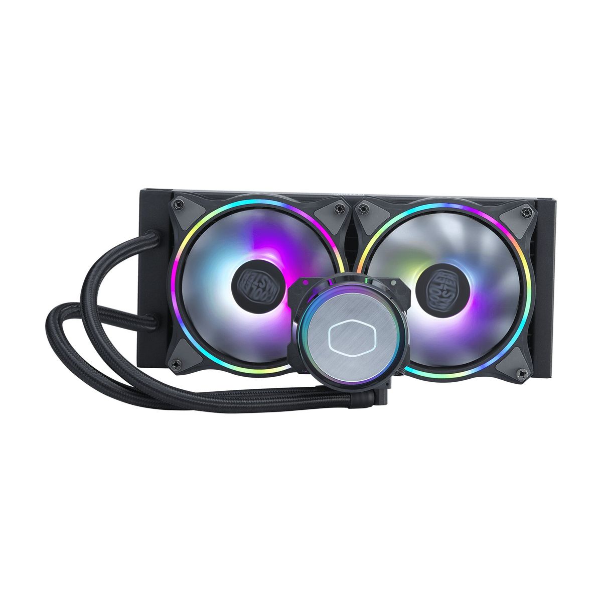 COOLER MASTER - Enfriamiento Líquido Cooler Master ML240 Illusion, 240mm, IntelAMD, A-RGB, Negro