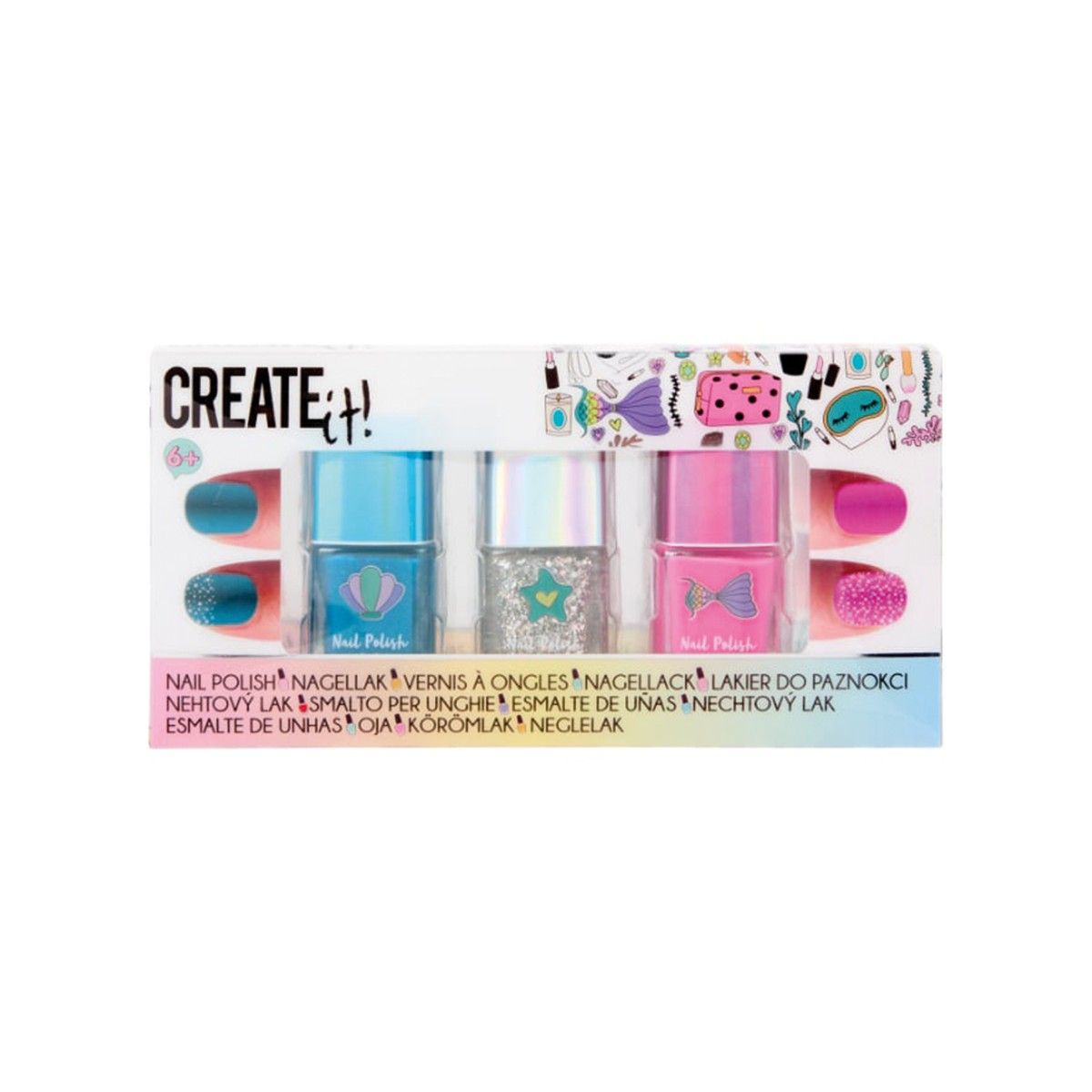 GENERICO - Set Esmalte de Uñas Colores y Brillos Create It