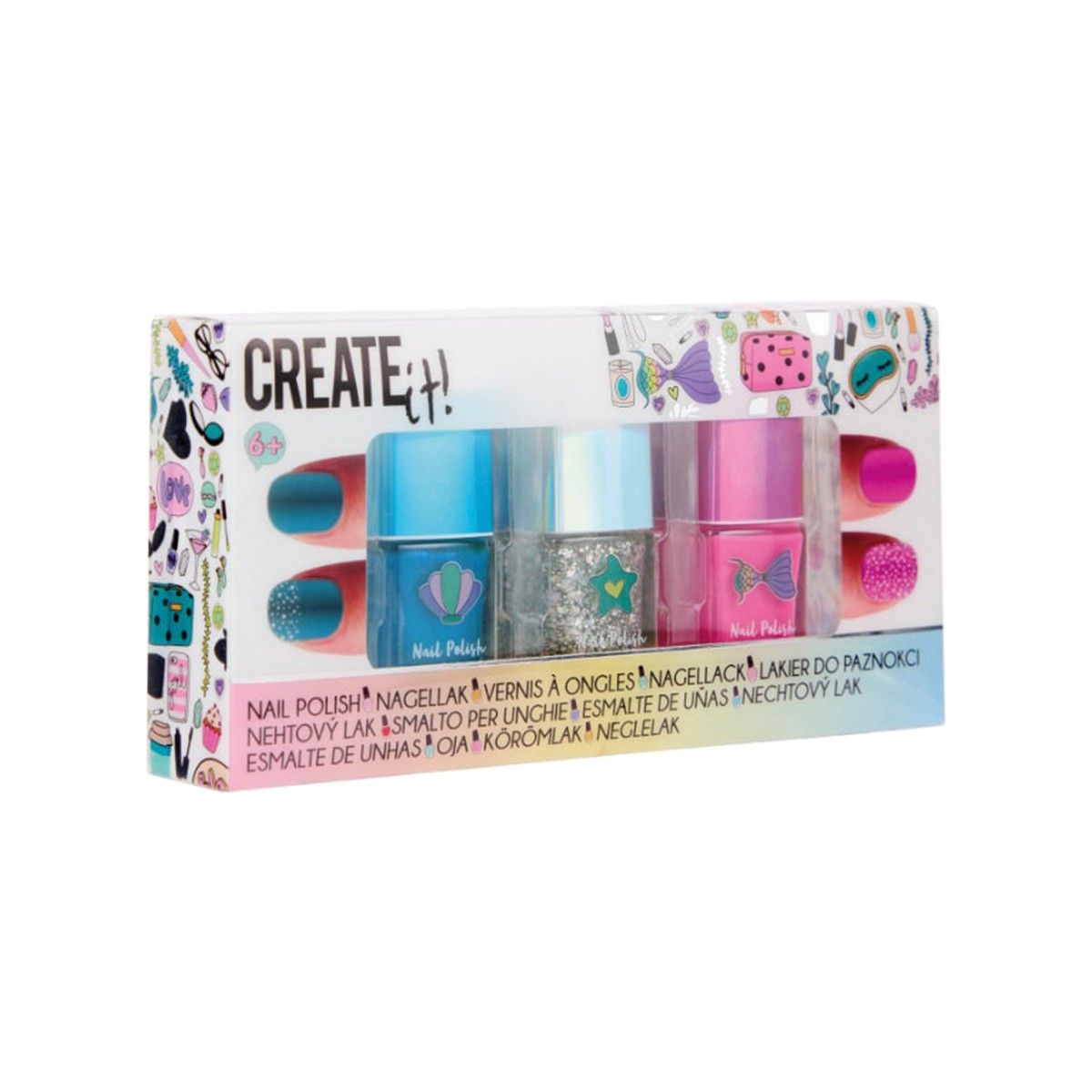 GENERICO - Set Esmalte de Uñas Colores y Brillos Create It