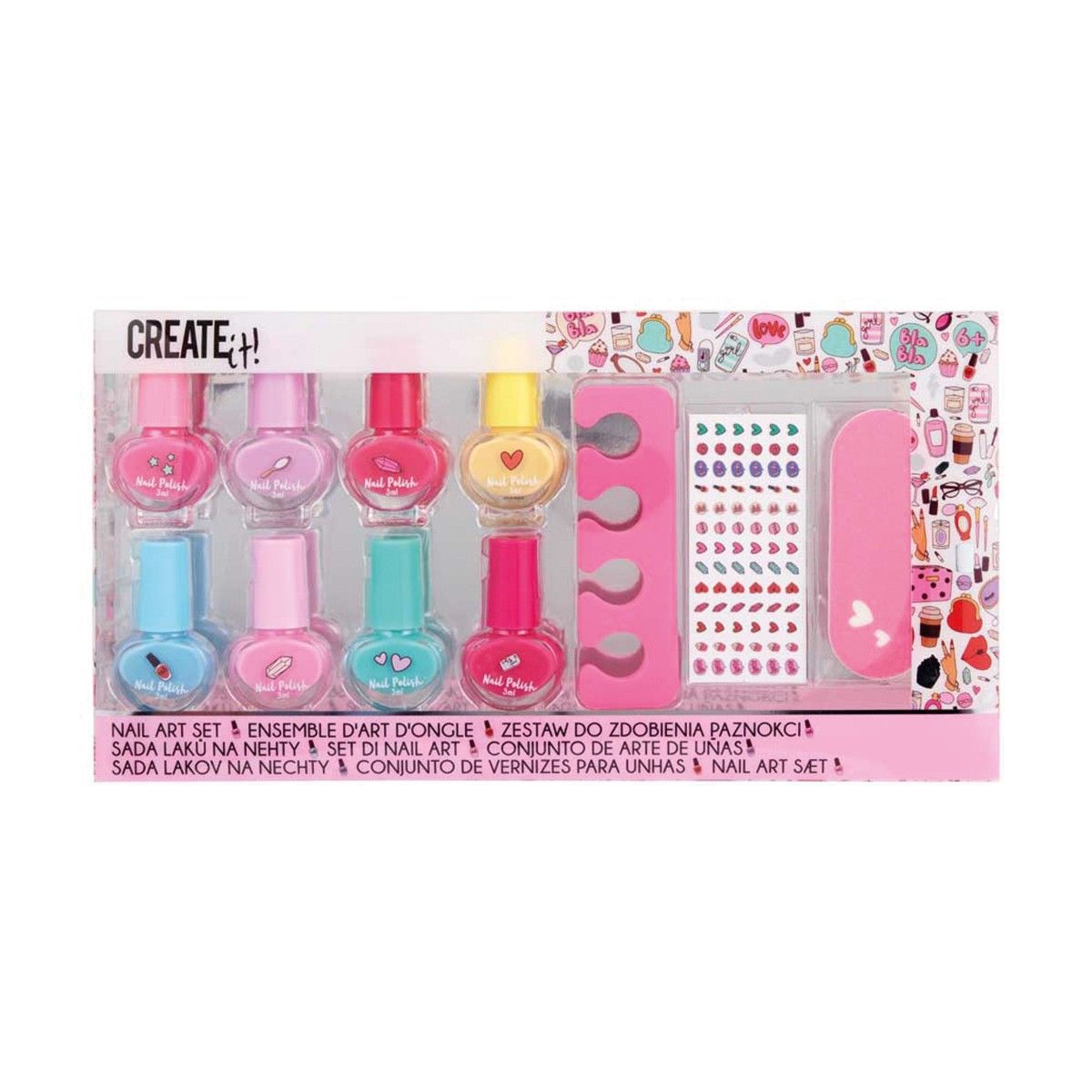 GENERICO - Set Arte de Uñas con Pegatinas Create It