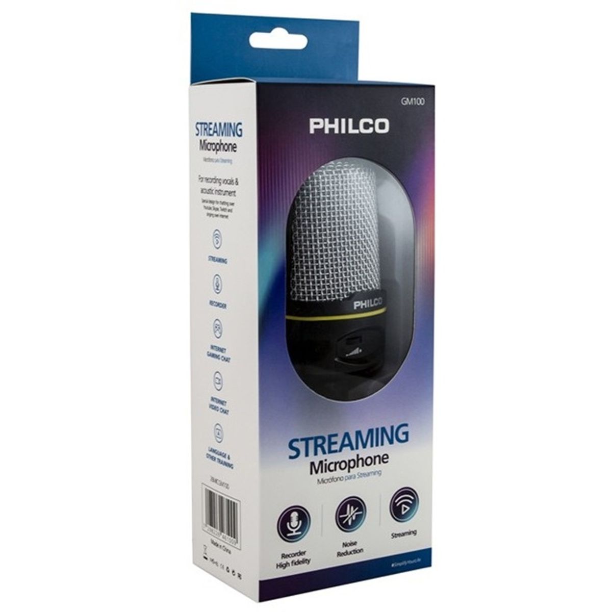 PHILCO - Microfono Gamer - Philco GM100 - Semi PRO - Streaming -3.5mm