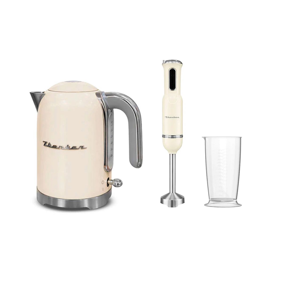 THORBEN - Kit Thorben Hervidor + Minipimmer Retro Style Cream