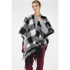 ECLIPSE - Ruana Fabi Negro