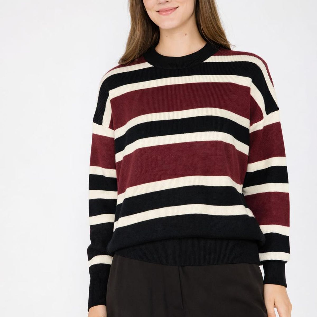 ECLIPSE - Sweater Rayas Pascal Crudo