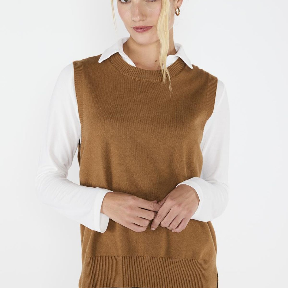 ECLIPSE - Vest Sweater Gabriela Café