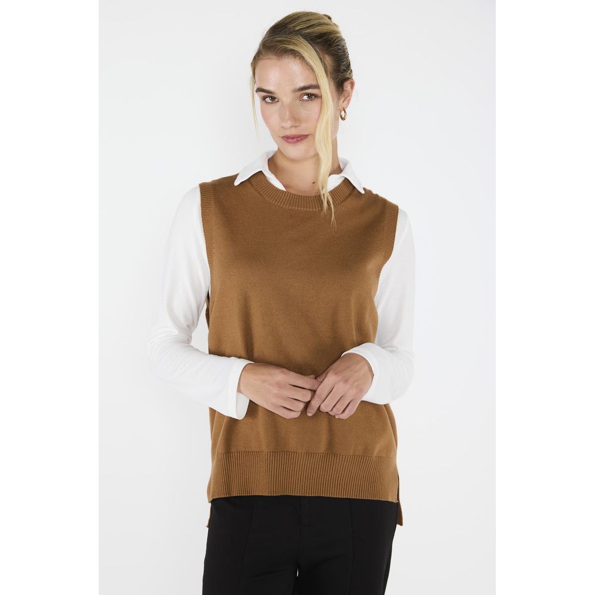 ECLIPSE - Vest Sweater Gabriela Café