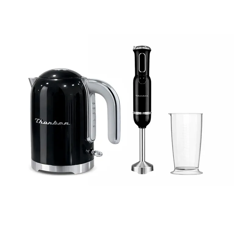 THORBEN Kit Hervidor + Minipimmer Retro Style Black