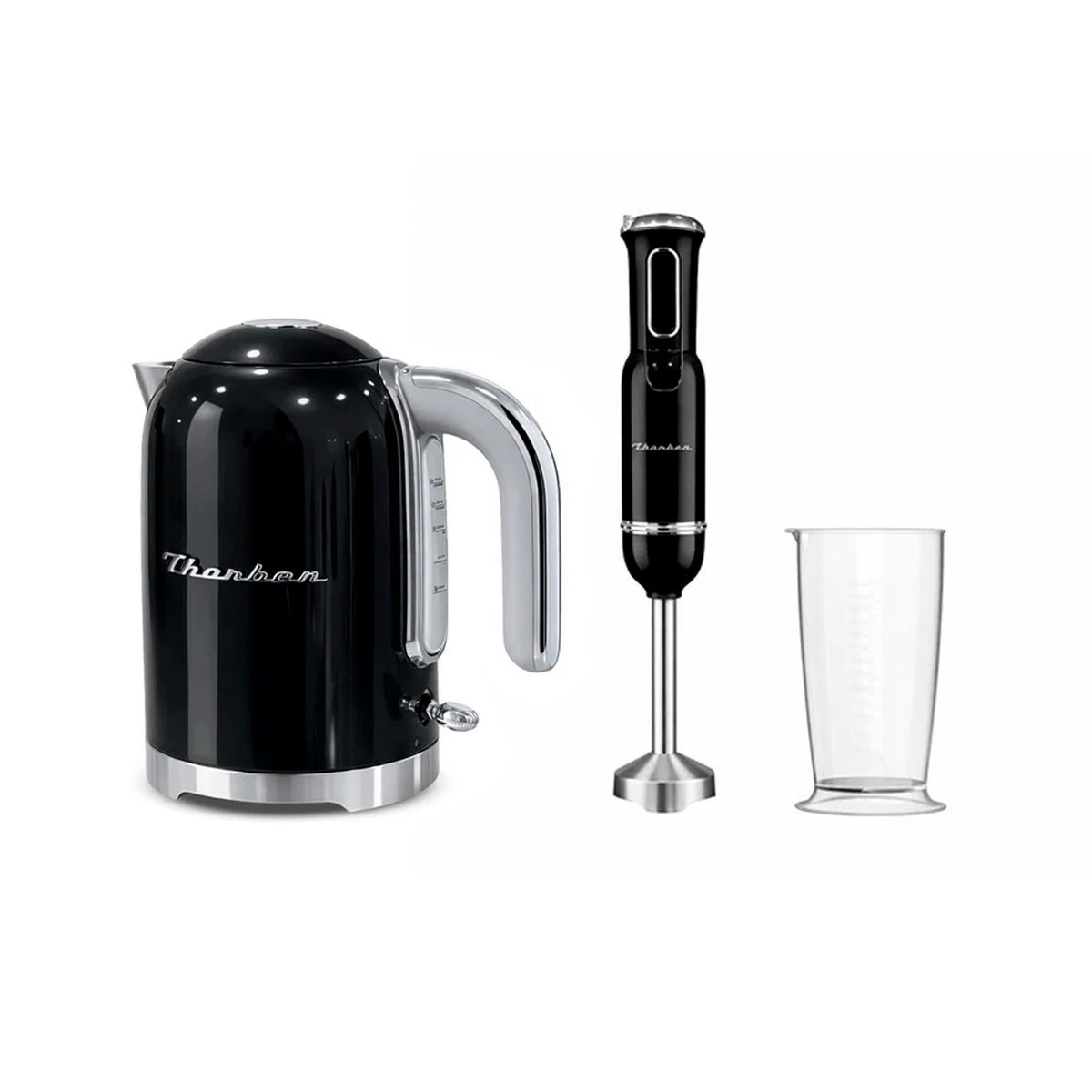 THORBEN - Kit Thorben Hervidor + Minipimmer Retro Style Black