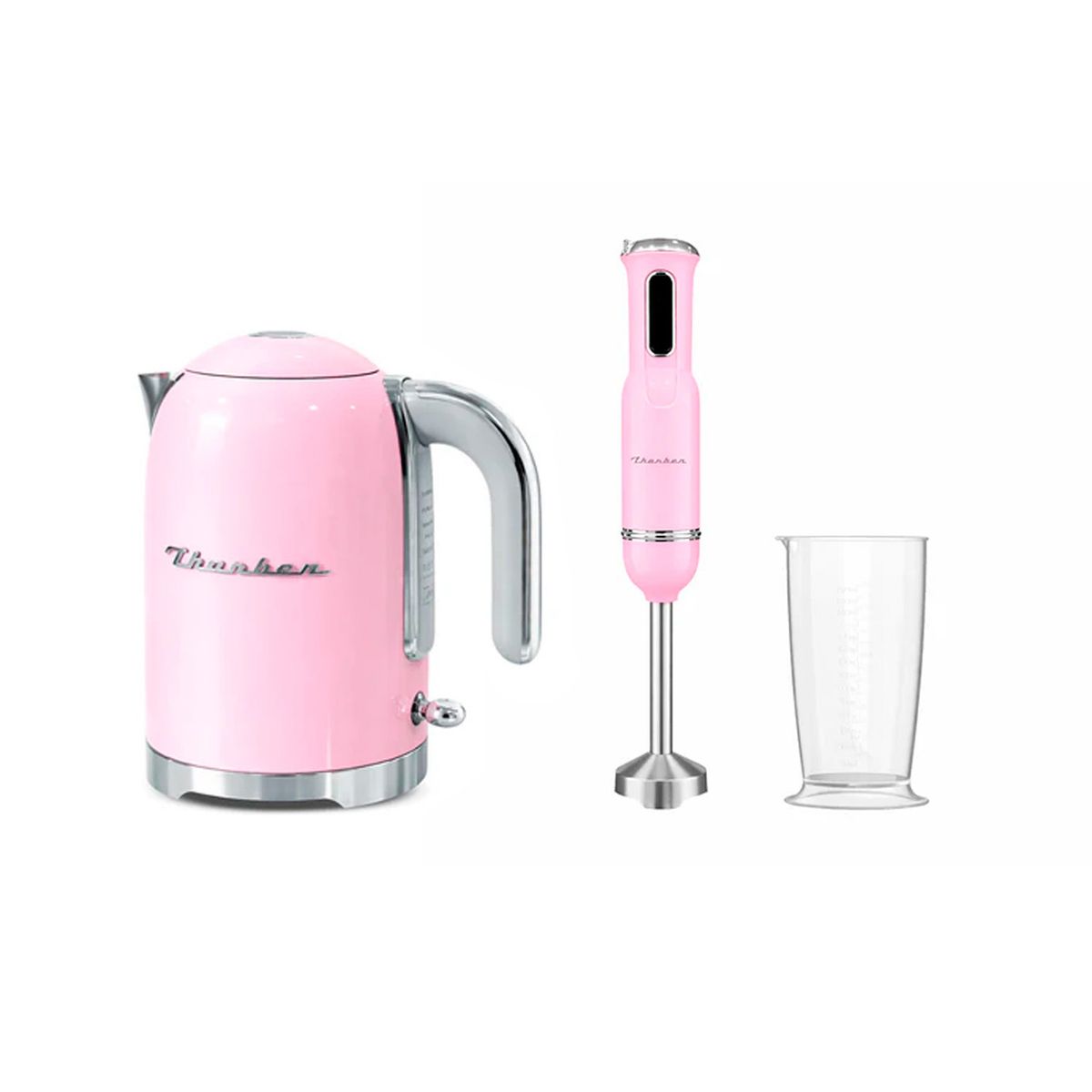 THORBEN - Kit Thorben Hervidor + Minipimmer Retro Style Pink