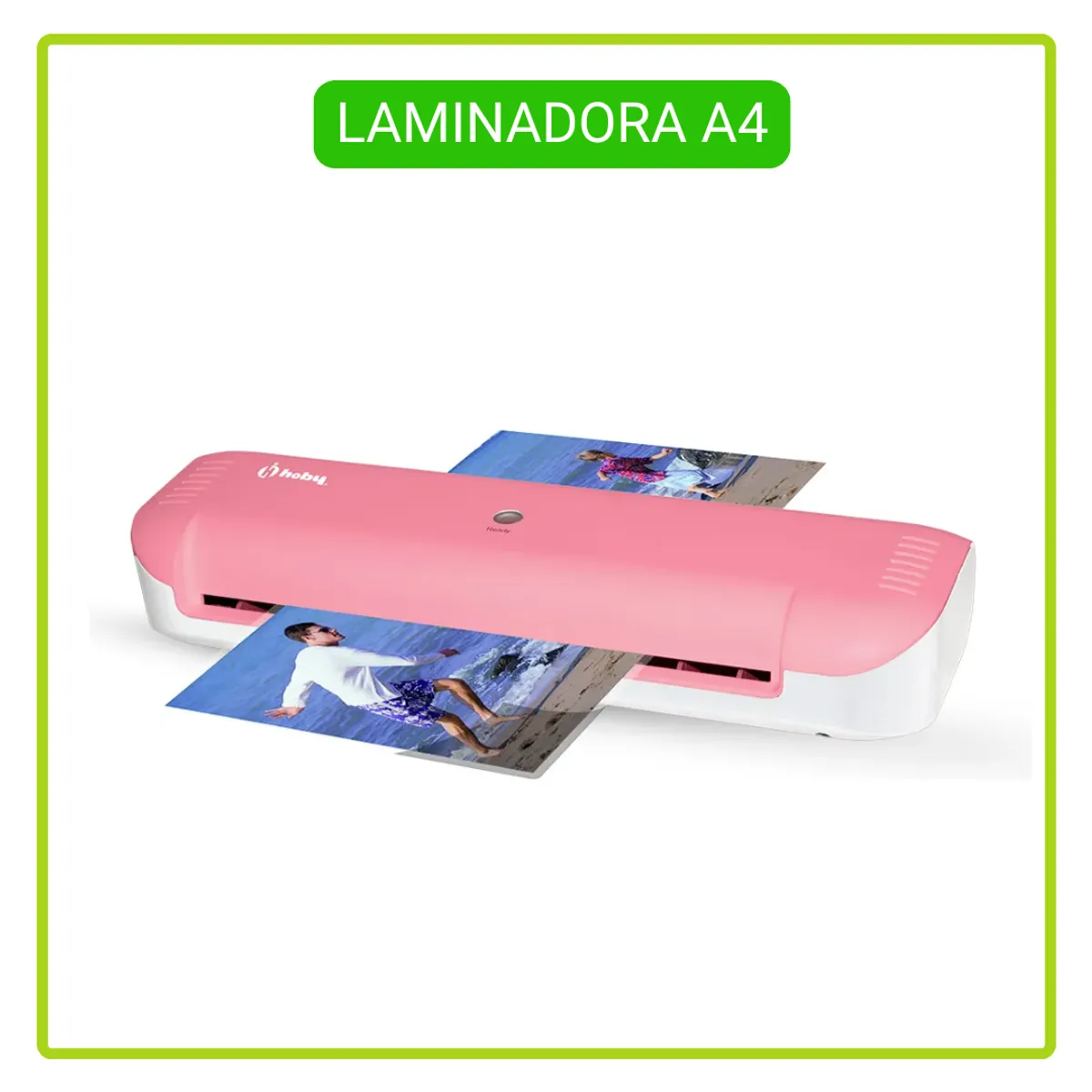 GENERICO - Plastificadora Laminadora Hoby A4 Rosada OC01