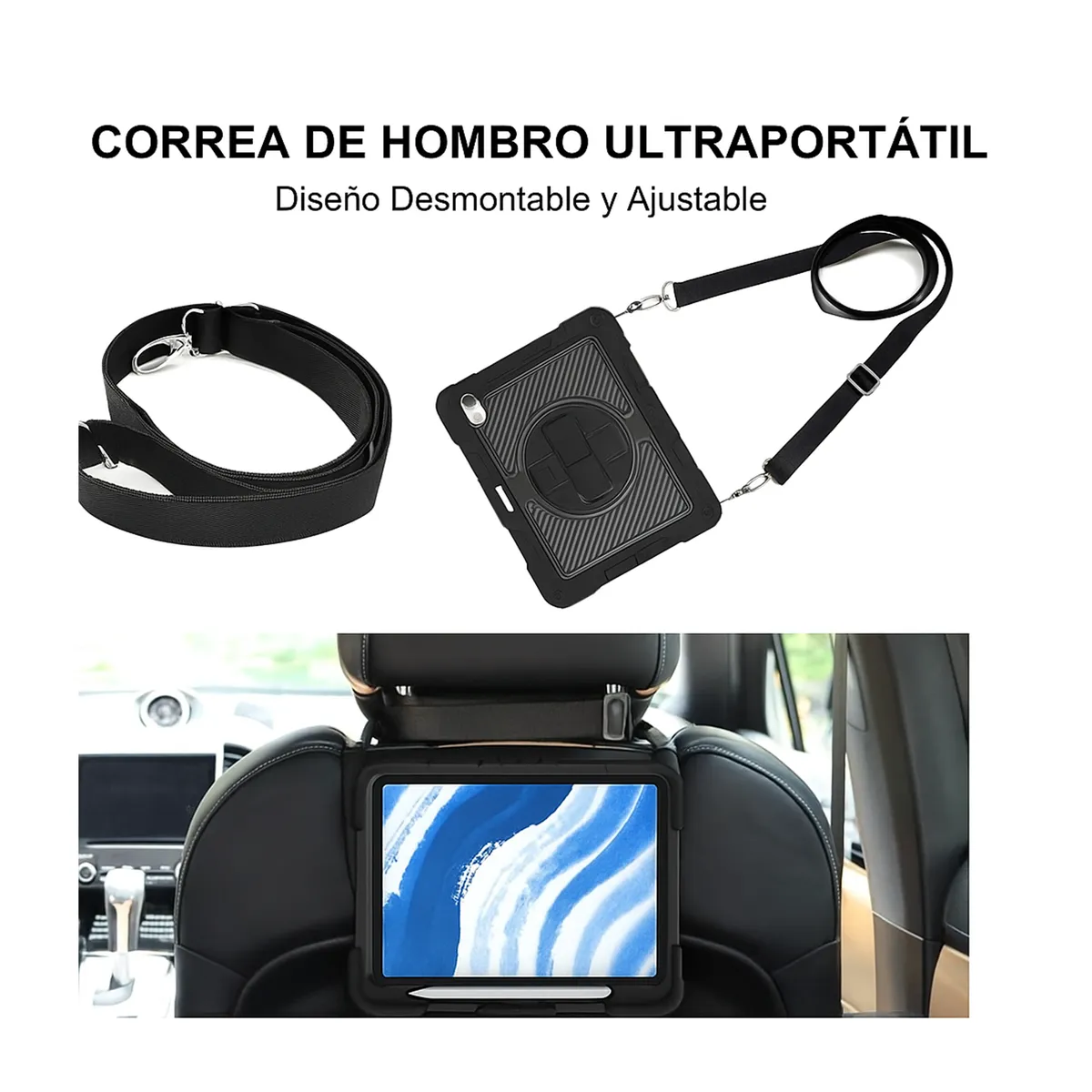 GENERICO - Funda Armadura 360 lamina Vidrio Para iPad Air 11 M4 2026