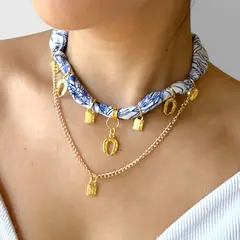 GENERICO - Collar Bandana Diseño Lucky Charm