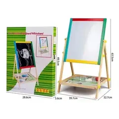 GENERICO - Pizarra Atril Para Niño Magnetica Doble tizaplumón Madera
