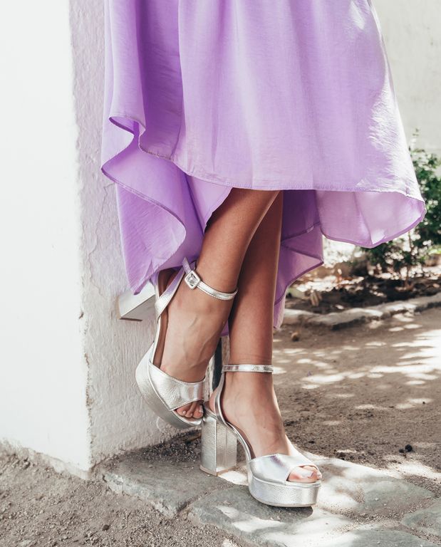 ZAPATOS DE FIESTA TRINI PLATEADO