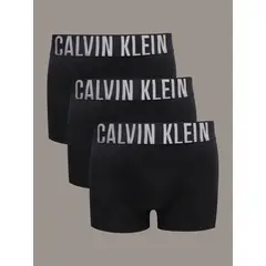 CALVIN KLEIN - Pack 3 Bóxers Trunk Intense Power Negro