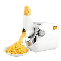 PASTELERIUSCL - Rallador Comercial Eléctrico Giratorio Con 3 Cuchillas 300w Maquina Para Rallar Queso Rebanador
