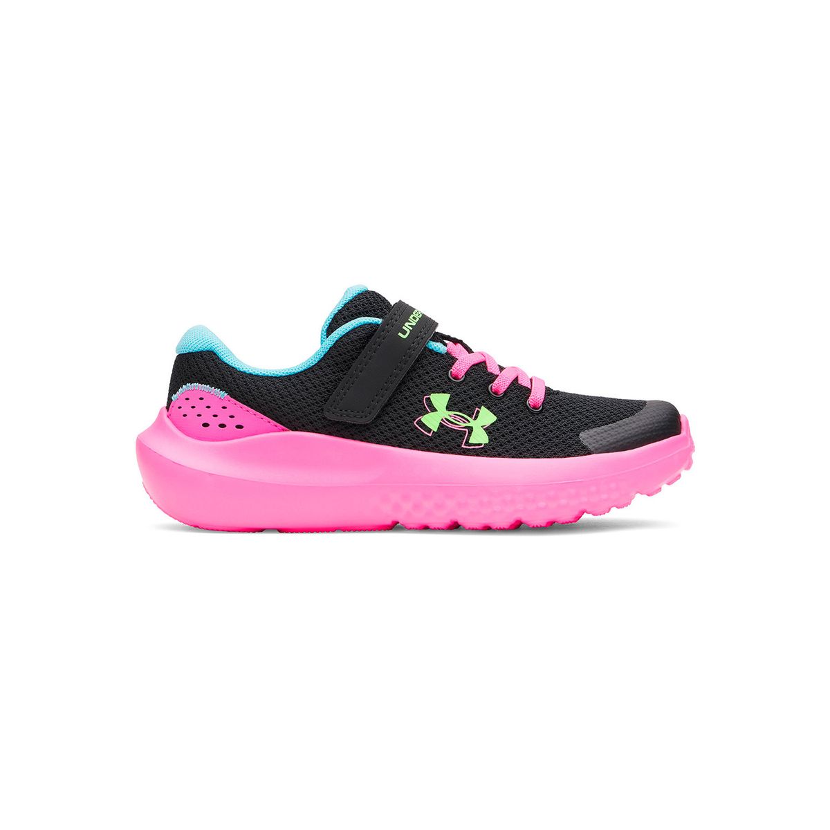 UNDER ARMOUR - Zapatilla Niña Preescolar UA Surge 4 AC Negro UNDER ARMOUR