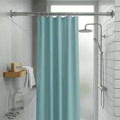 BATHLUX - Cortina Baño Celeste 100% Poliester