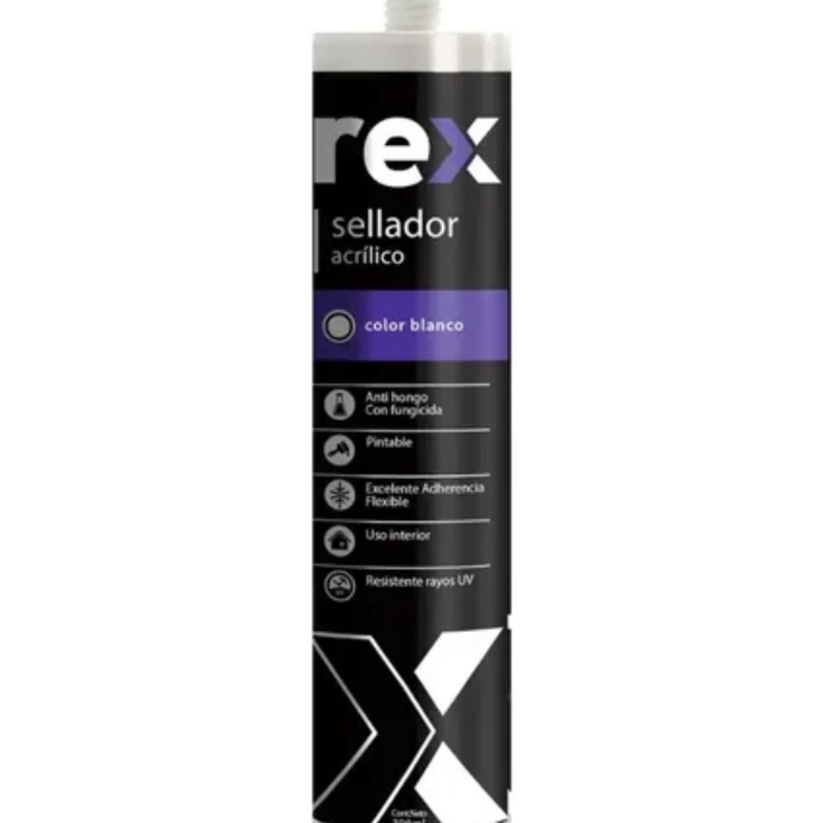 REX - Sellador Acrílico Anti-Hongo Color Blanco 300ml REX