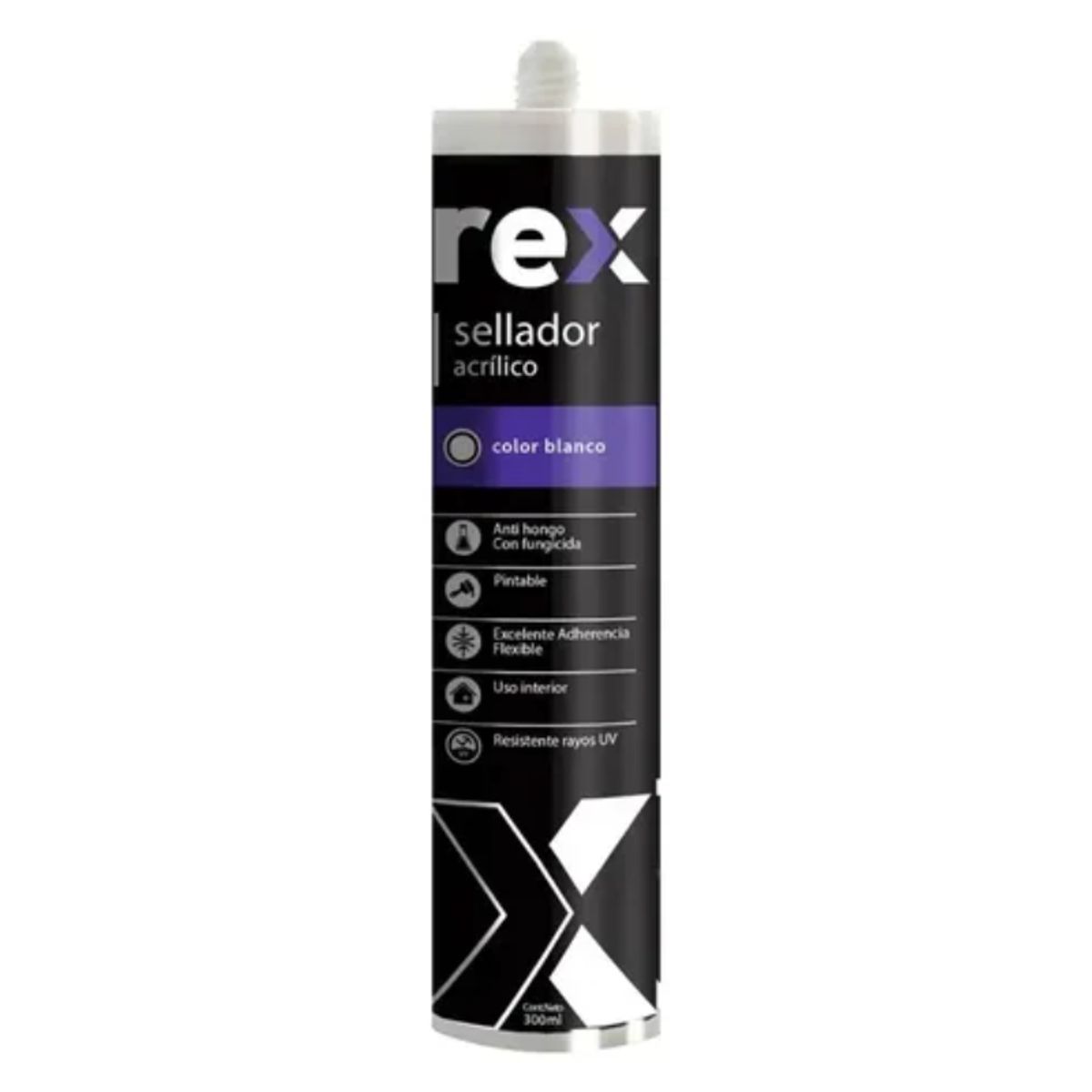 REX - Sellador Acrílico Anti-Hongo Color Blanco 300ml REX