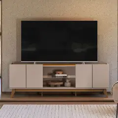 EXIT - Rack TV hasta 75 pulgadas 200x67x35 cm Gris - Guaruja