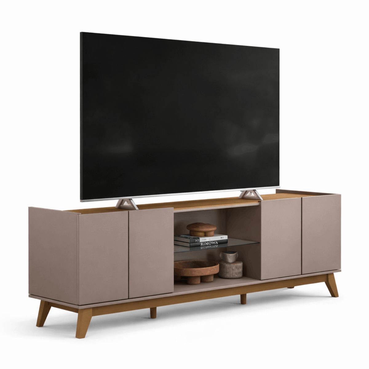 EXIT - Rack TV hasta 75 pulgadas 200x67x35 cm Gris - Guaruja