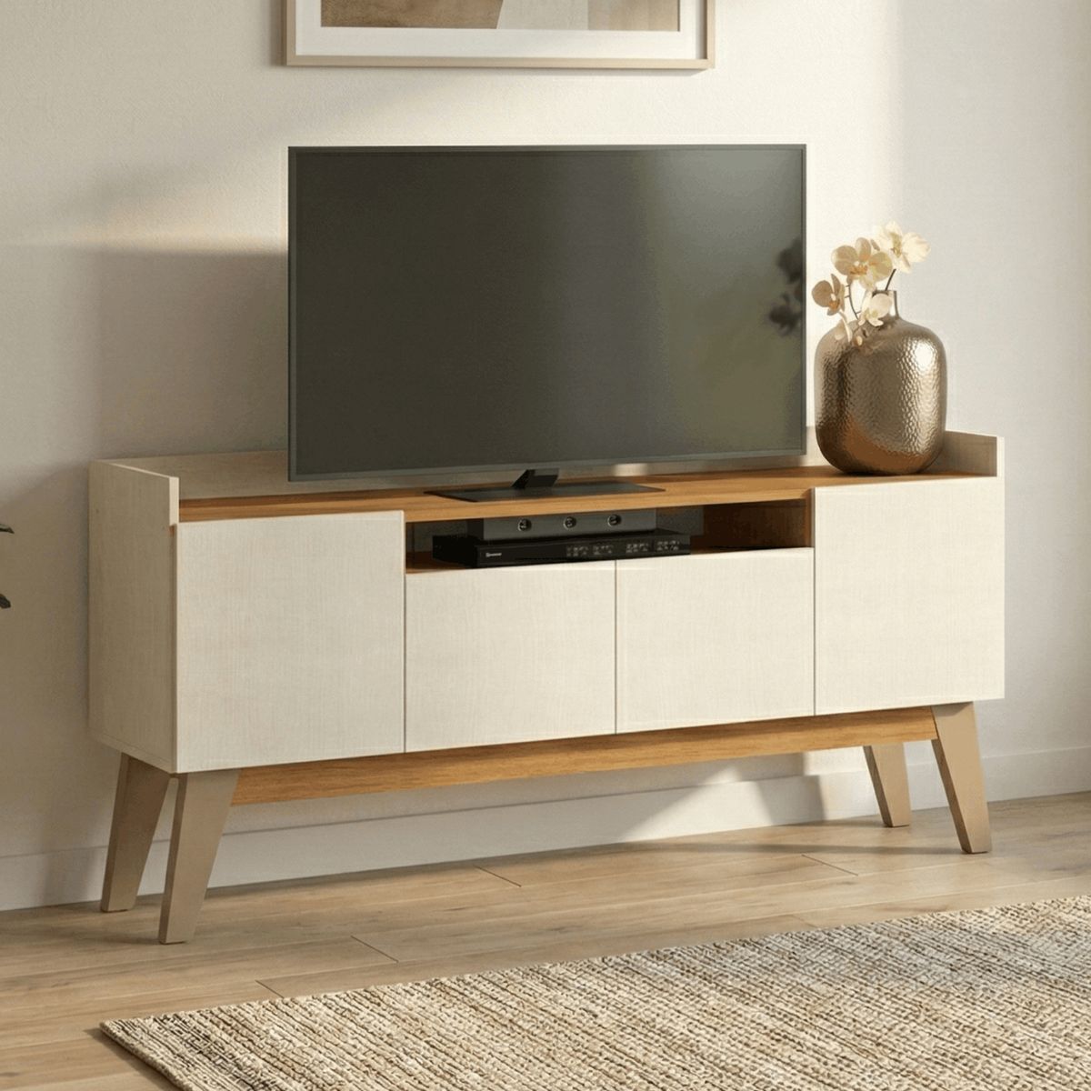 EXIT - Rack TV hasta 70 pulgadas 169x63x38 cm Beige - Florencia