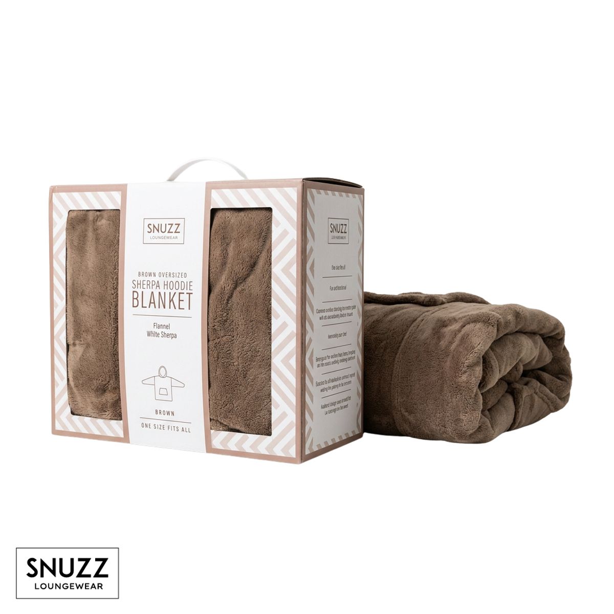 SNUZZ - Poleron Manta Sherpa con Gorro Beige Snuzz Loungewear