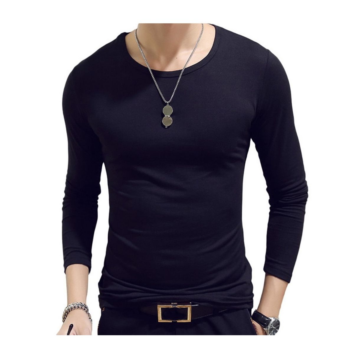 GARSIL - Camiseta - Polera Primera Capa De Hombre Manga Larga - Fibra De Bambú