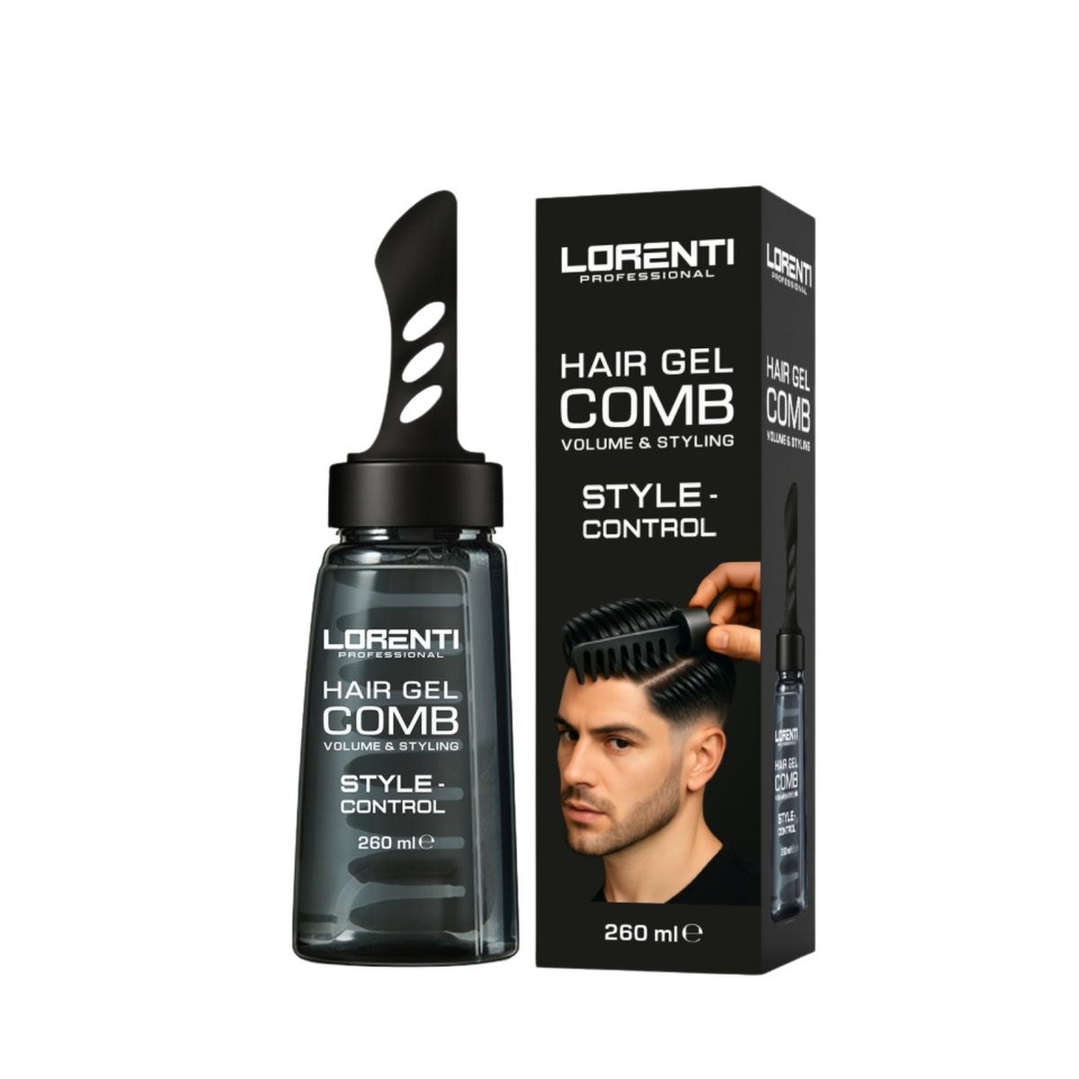 LORENTI PROFESSIONAL - Lorenti Gel Para Cabello con Peine para Controlar el Estilo 260ML