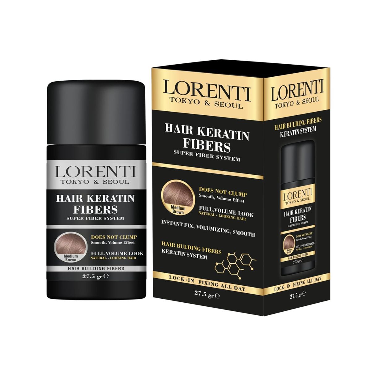 LORENTI PROFESSIONAL - Lorenti Polvo Fibra Capilar Castaño Medio 27GR
