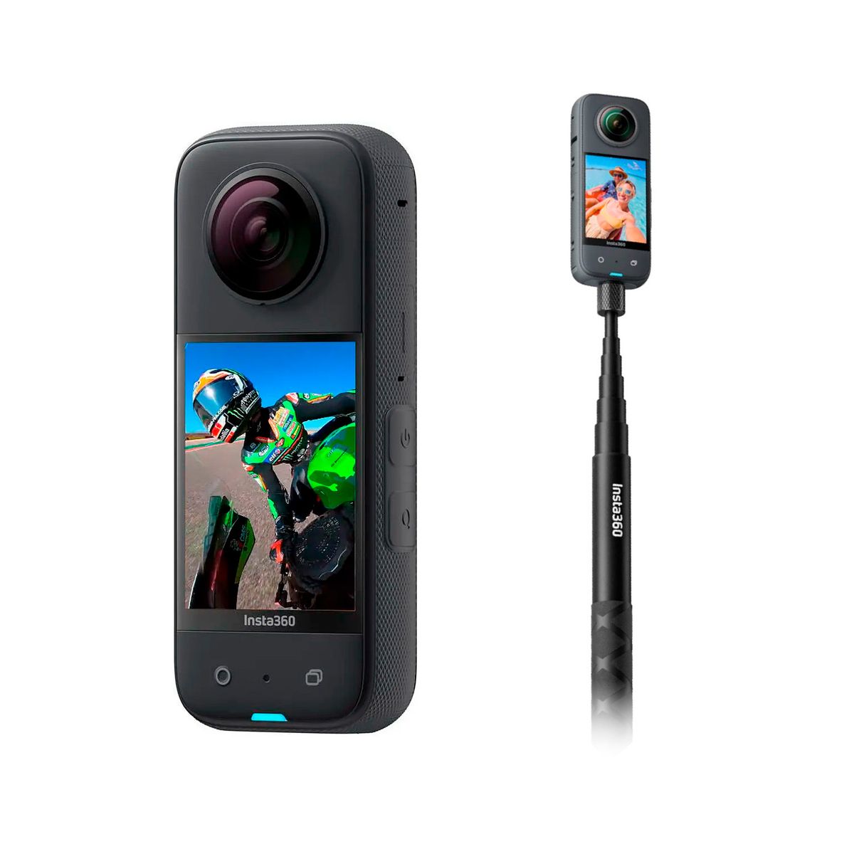 INSTA360 - Pack Insta360 Cámara de Acción X3 + Palo de Selfie Stick Invisible