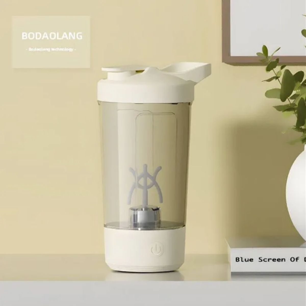 GENERICO - Vaso Para Mezcla Botella Mezcladora De Proteínas Uso Diario Blanco