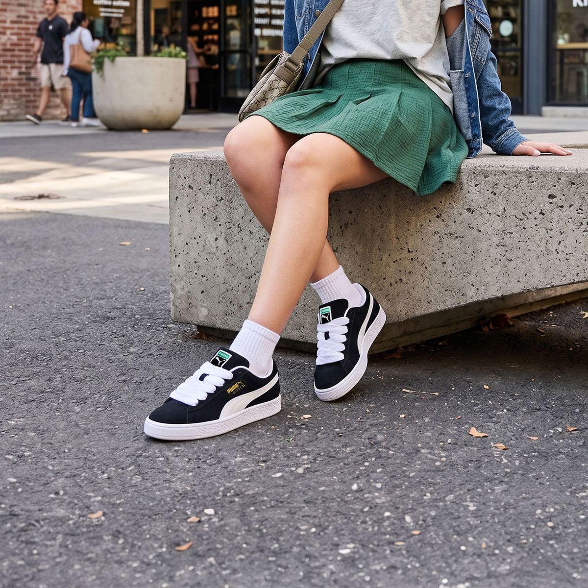 PUMA - Zapatillas Urbanas  Mujer Puma Suede Xl Negro