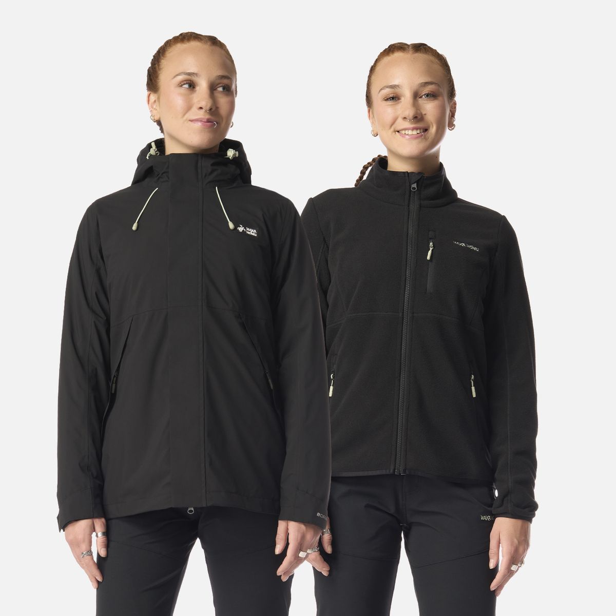 HAKA HONU - Chaqueta Mujer Escarcha Negro Haka Honu
