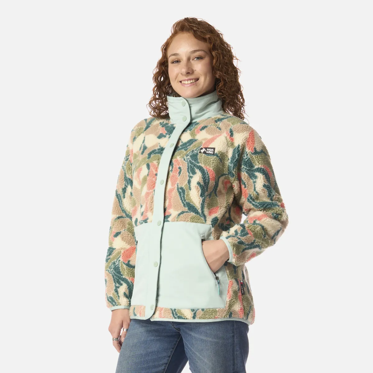 HAKA HONU - Polar Mujer Zip-porrito Print Celeste Haka Honu