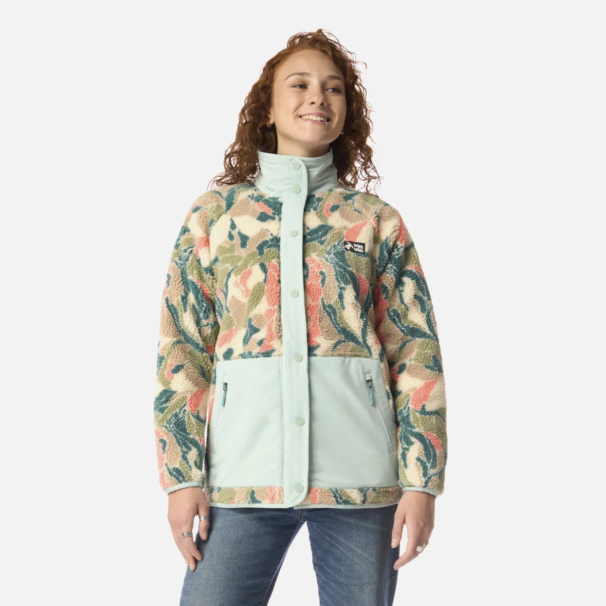 HAKA HONU - Polar Mujer Zip-porrito Print Celeste Haka Honu