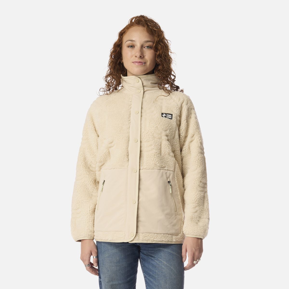 HAKA HONU - Polar Mujer Zip-porrito Crema Haka Honu