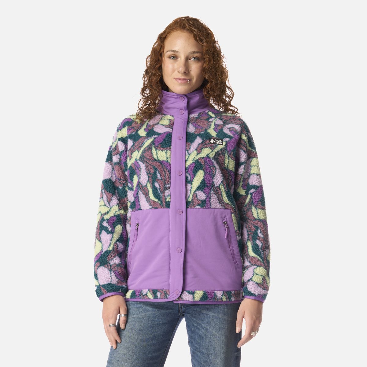HAKA HONU - Polar Mujer Zip-porrito Print Morado Haka Honu