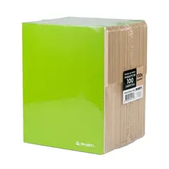 RHEIN - Pack 100 Carpetas Cartulina Oficio Verde Sin Bolsillo