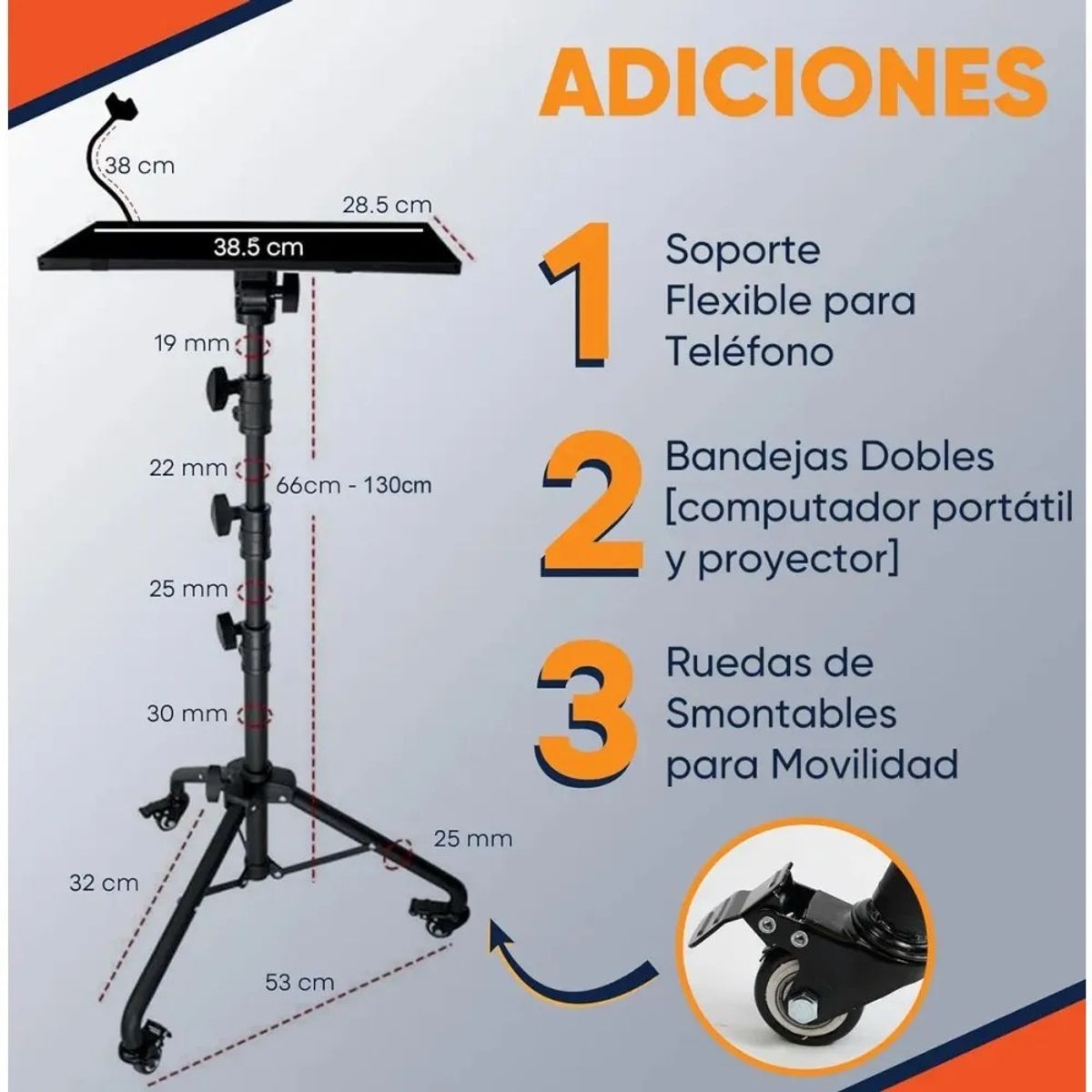 CEGRU - Tripie Base Para Proyector Soporte Ajustable Rotación 360º