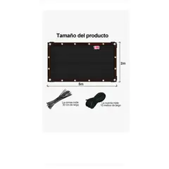 GENERICO - Valla De Malla Privacidad Fijaciones 2x5m + Cuerda Y Bridas