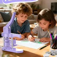 RIOVEO - Maquina De Chapitas + Matriz 25+37+58 Mm +300pcs Suministros