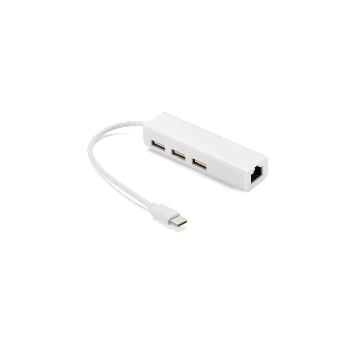 TECNOLAB - Adaptador USB-C Con Hub 3 Puerto Ethernet RJ45
