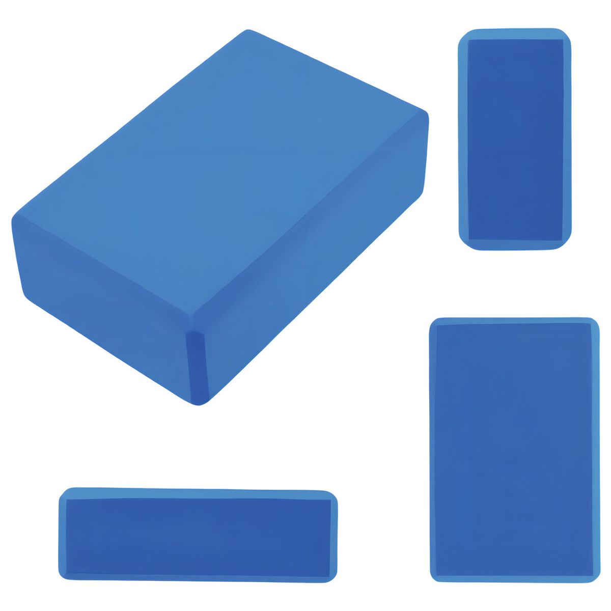 GENERICO - Fitness Yoga Ladrillo Goma Eva Bloque Pilates Mundodeporte Color Celeste