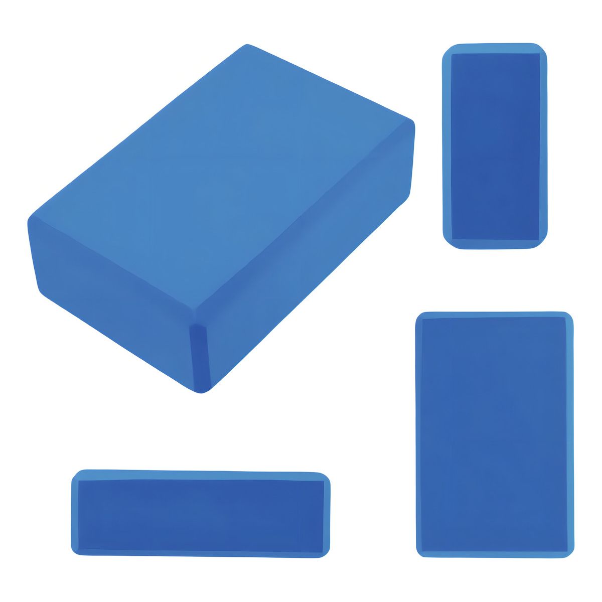 GENERICO - Fitness Yoga Ladrillo Goma Eva Bloque Pilates Mundodeporte Color Celeste