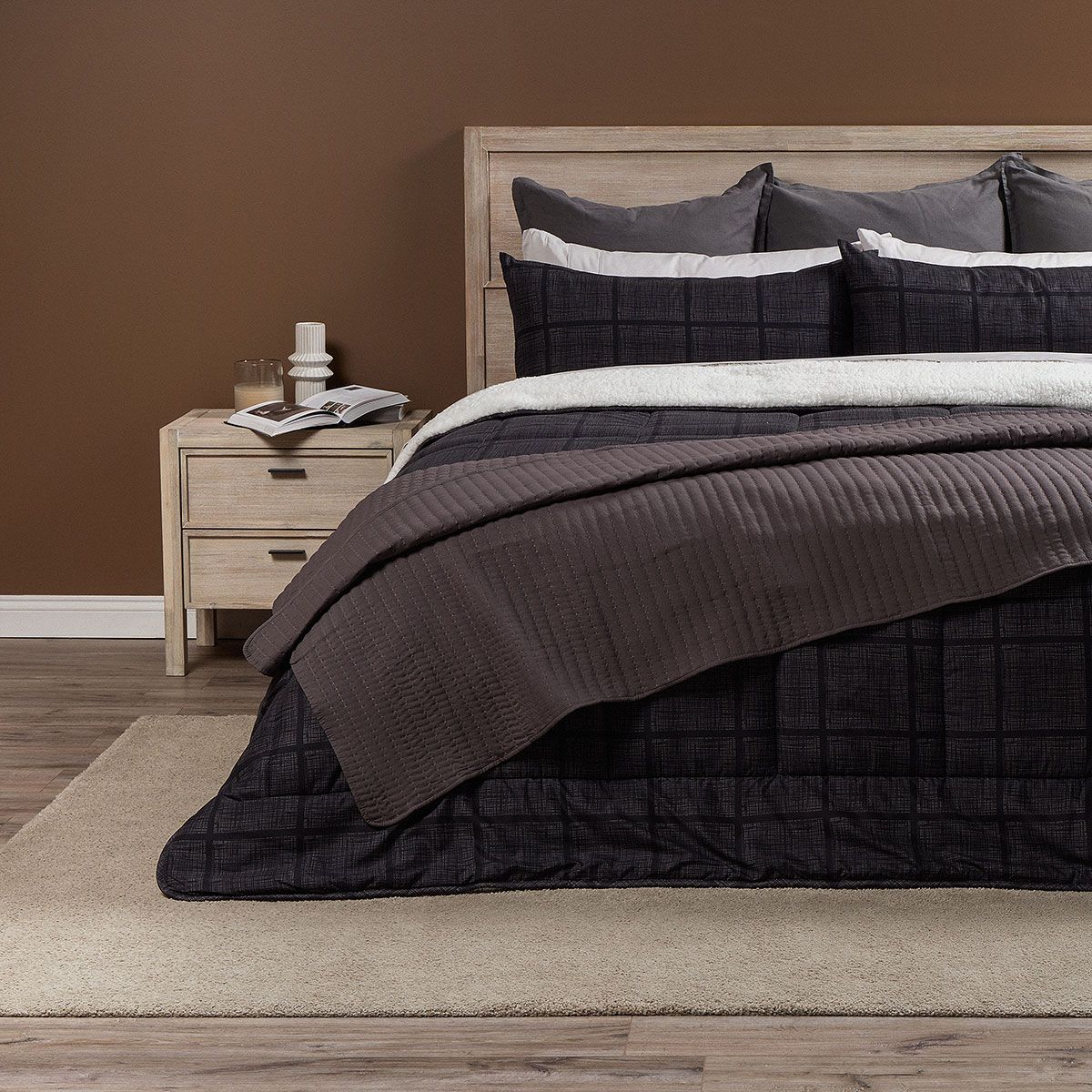 ROSEN - Plumón Alaska Sherpa Multi Black 2 Plazas